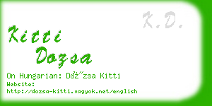 kitti dozsa business card